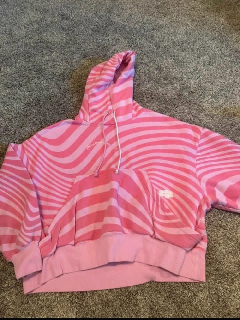 Revolve Nike Pink Striped Hoodie Sweatshirt